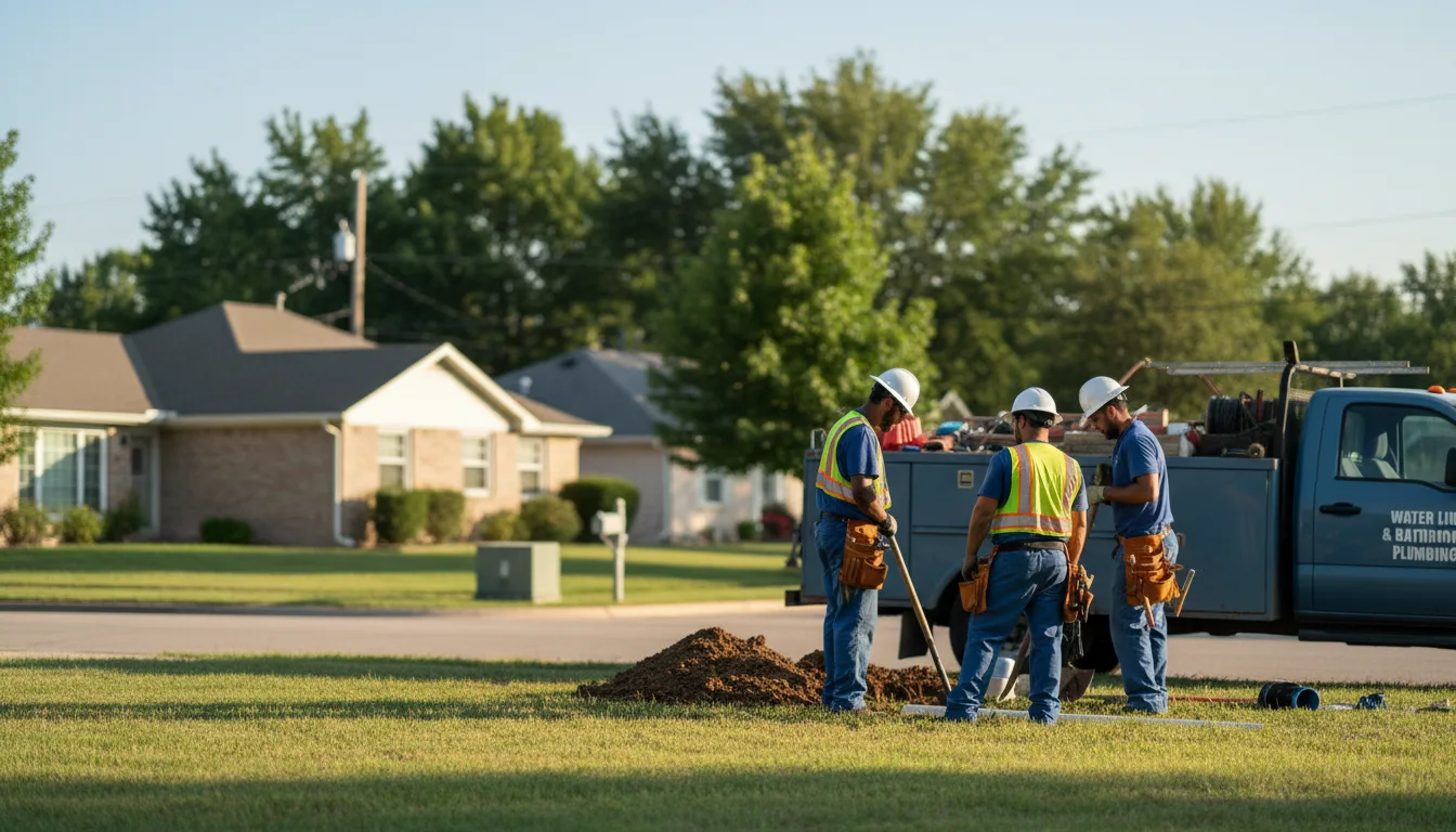 Residential water line and bathroom plumbing service in Catarina, TX